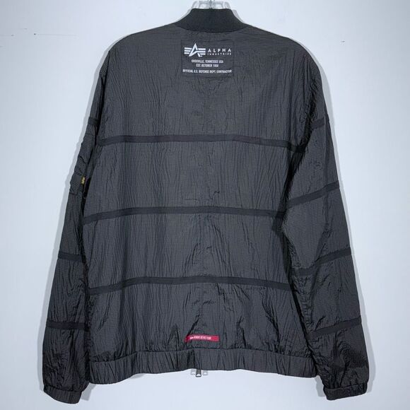 Alpha Industries Parachute Textured Taped Slim Fit Full Zip Utility Jacket L - Picture 7 of 16